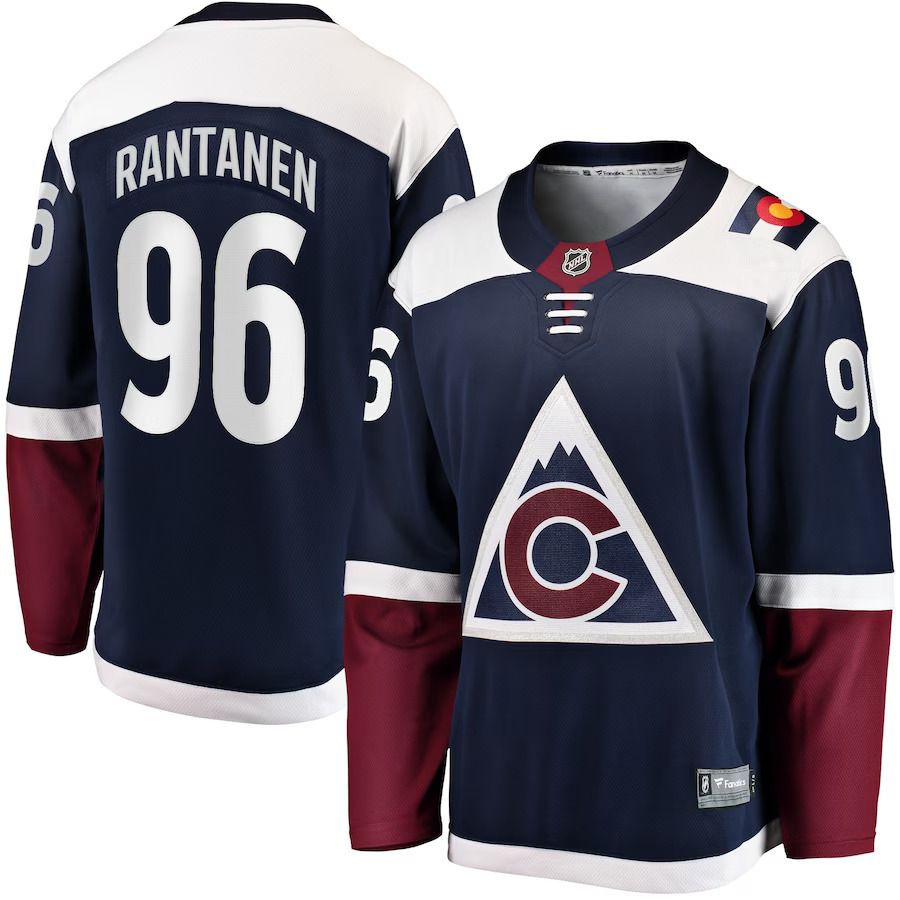 Men Colorado Avalanche #96 Mikko Rantanen Fanatics Branded Navy Premier Breakaway Player NHL Jersey